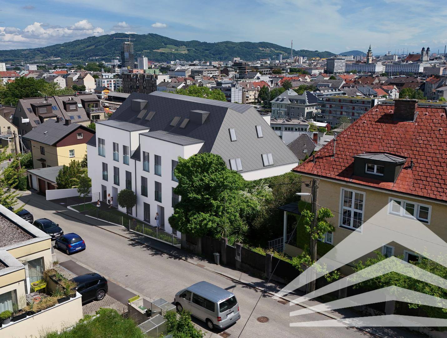 Gartenwohnung mit Schlossblick und Dachterrasse in Linz