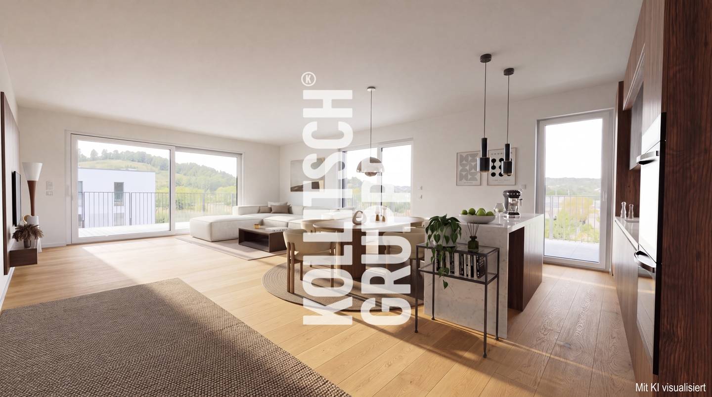 Großzügige 4-Zimmer-Wohnung mit Weitblick und 80 m² Terrasse