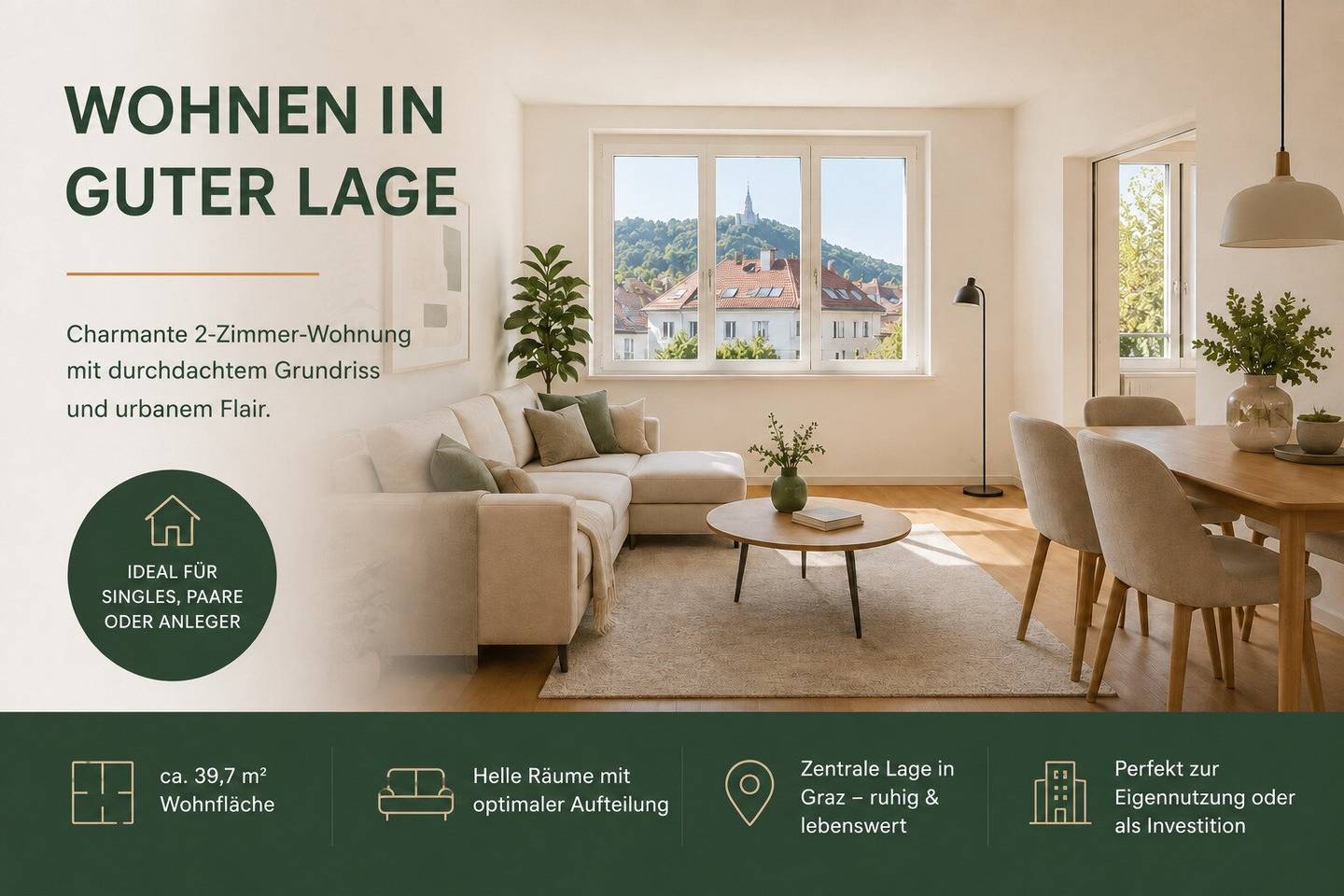 Gepflegte Altbauwohnung mit Einbauküche in guter Lage
