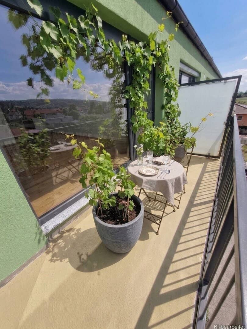 New build apartment with southwest balcony and parquet flooring