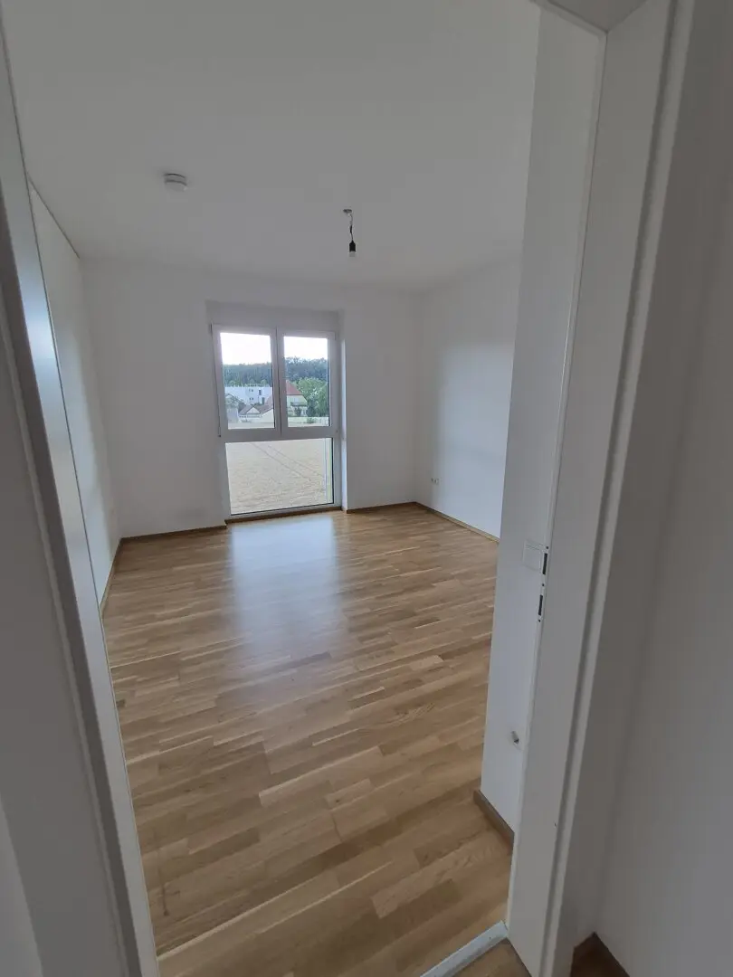 New build apartment with southwest balcony and parquet flooring