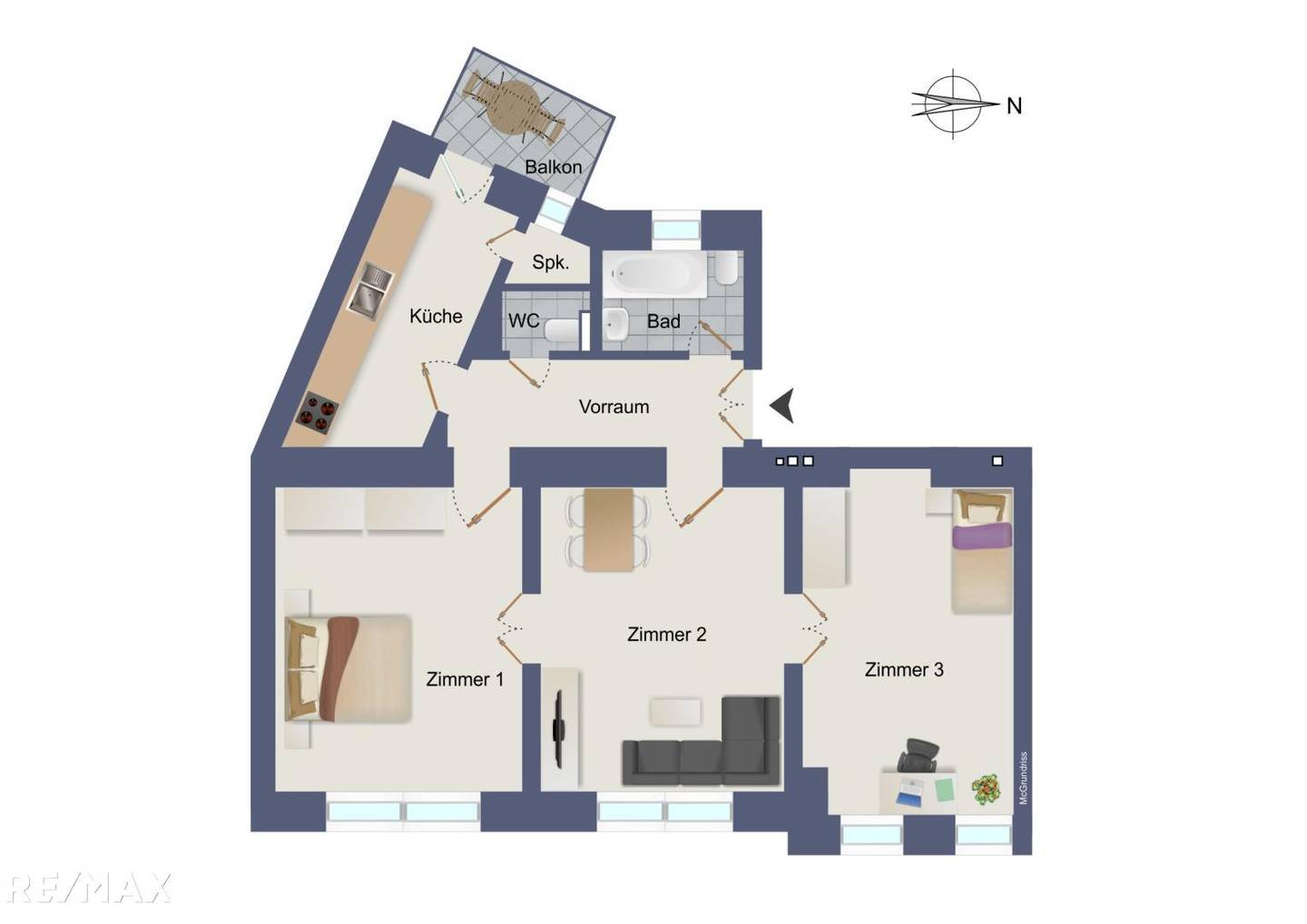 Großzügige Altbauwohnung mit Balkon und Keller in zentraler Lage
