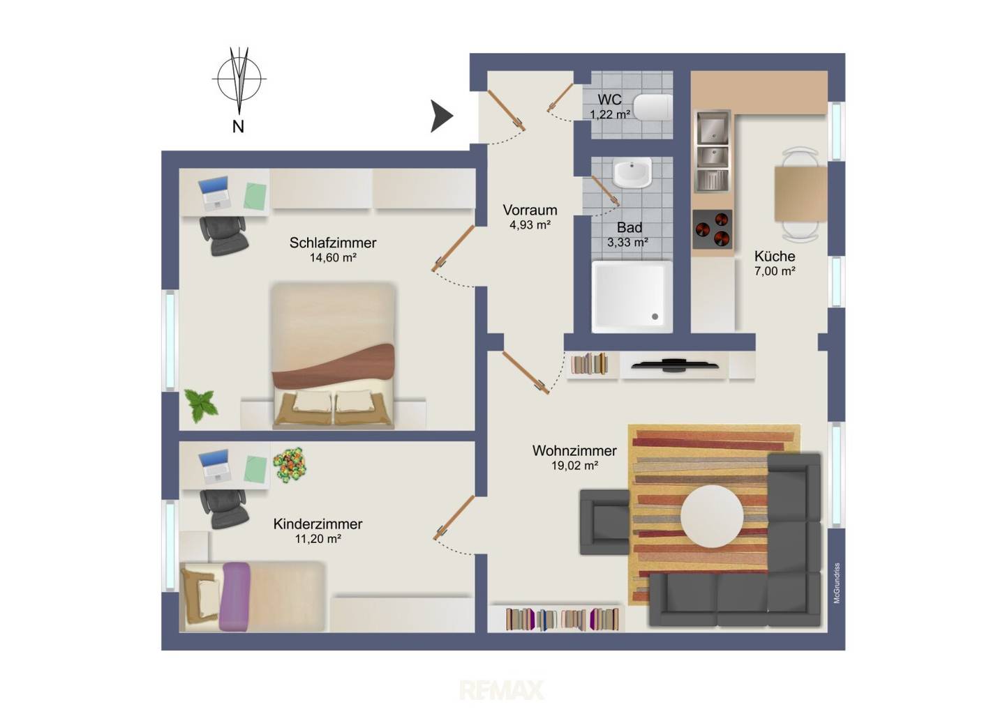 Renovated Apartment with Storage Room in Quiet Settlement