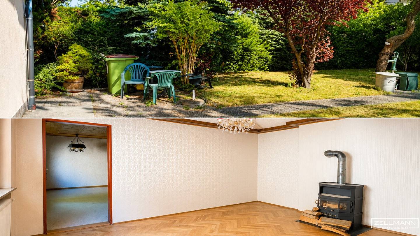 House in need of renovation with garden garage and terrace