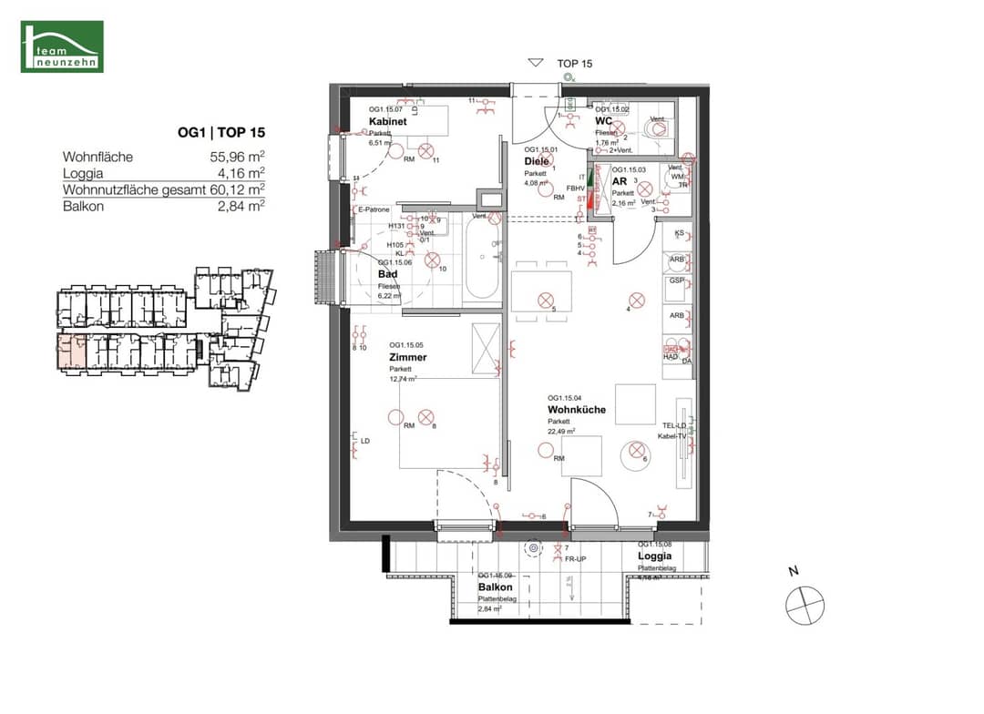 Gemütliche 2-Zimmer-Wohnung mit hochwertiger Ausstattung im ruhigen Neubau-Viertel! Ab November beziehbar!