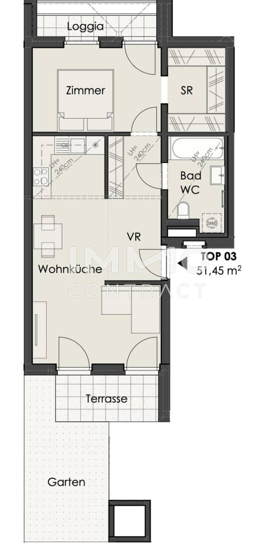 Ground floor apartment with garden terrace and loggia near Schönbrunn