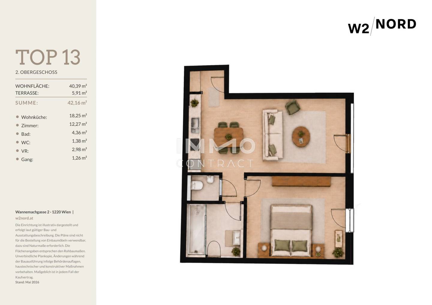 New build apartment with balcony and parquet in quiet location