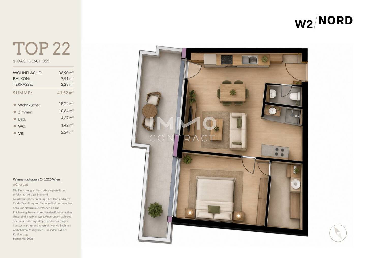 Neubauwohnung mit Balkon und Terrasse in ruhiger Lage