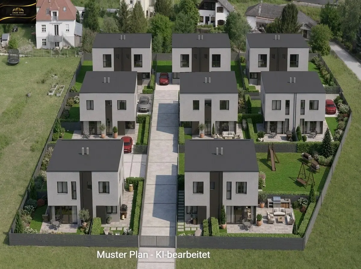 Modern semi-detached house with garden terrace and parking