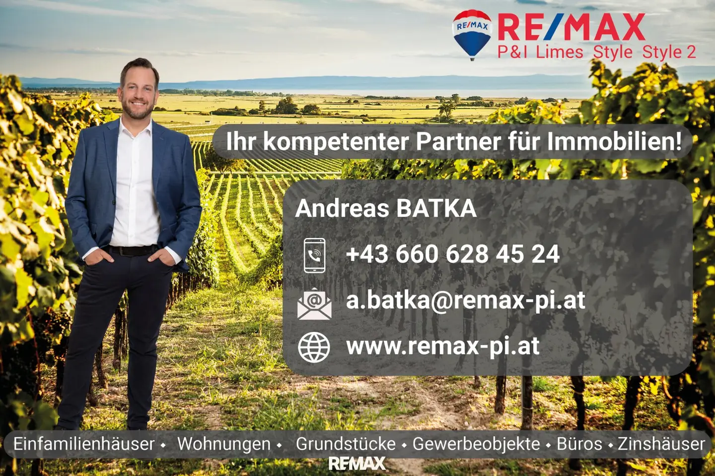 Vineyard in Sunny Southeast Location Directly on the B50