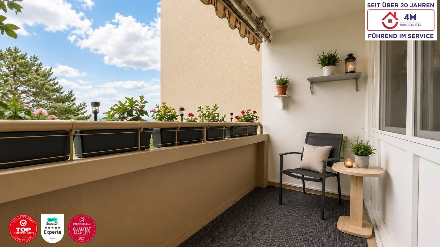 Wohnung am Waldrand mit Loggia und Stellplatz