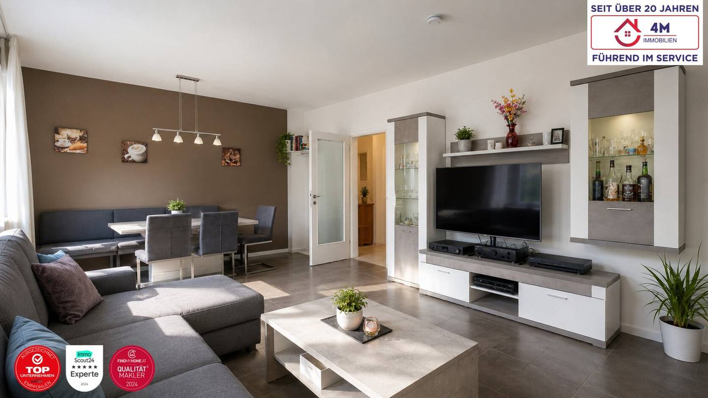 Wohnung am Waldrand mit Loggia und Stellplatz