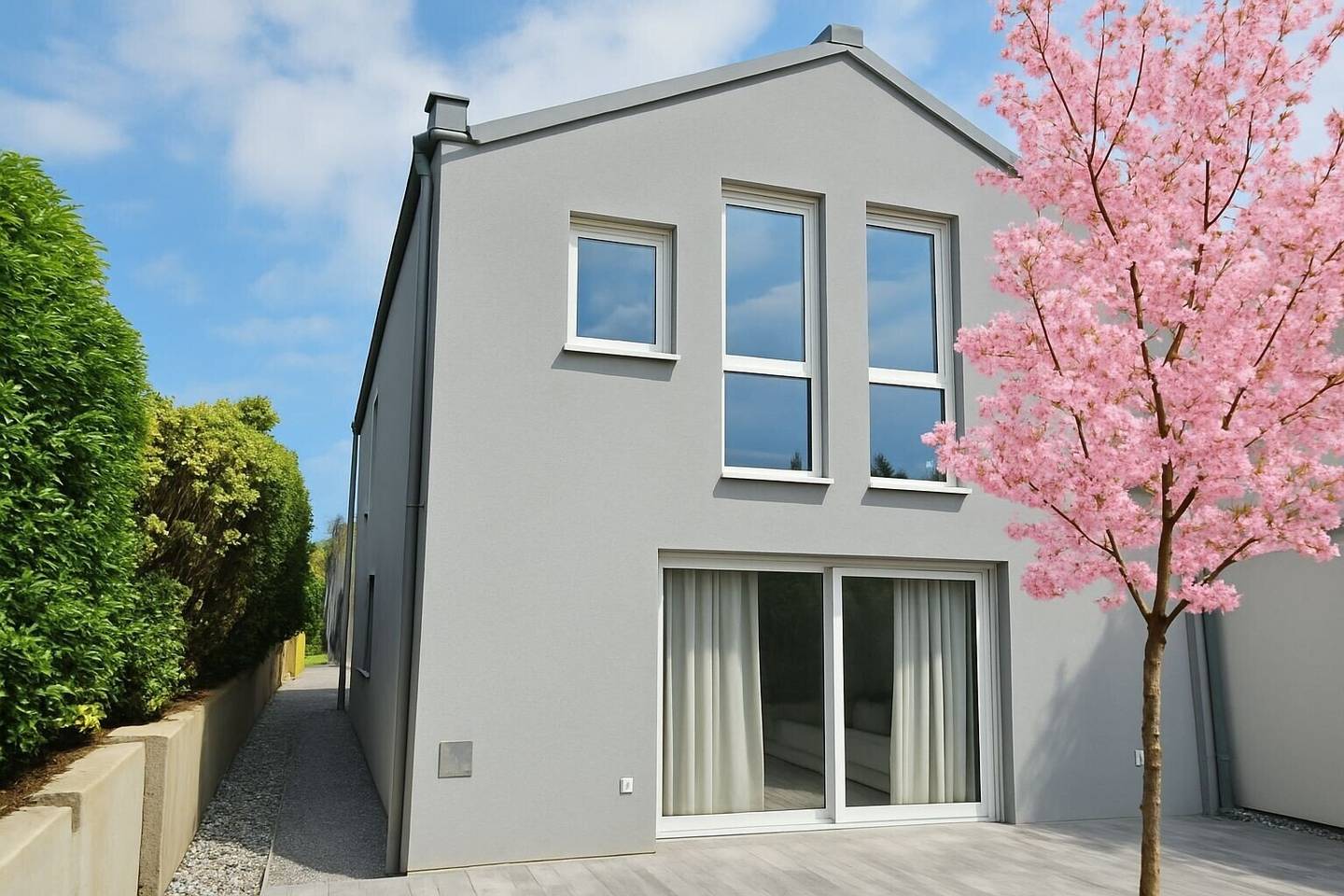 Family home with private lake access and south-facing terrace