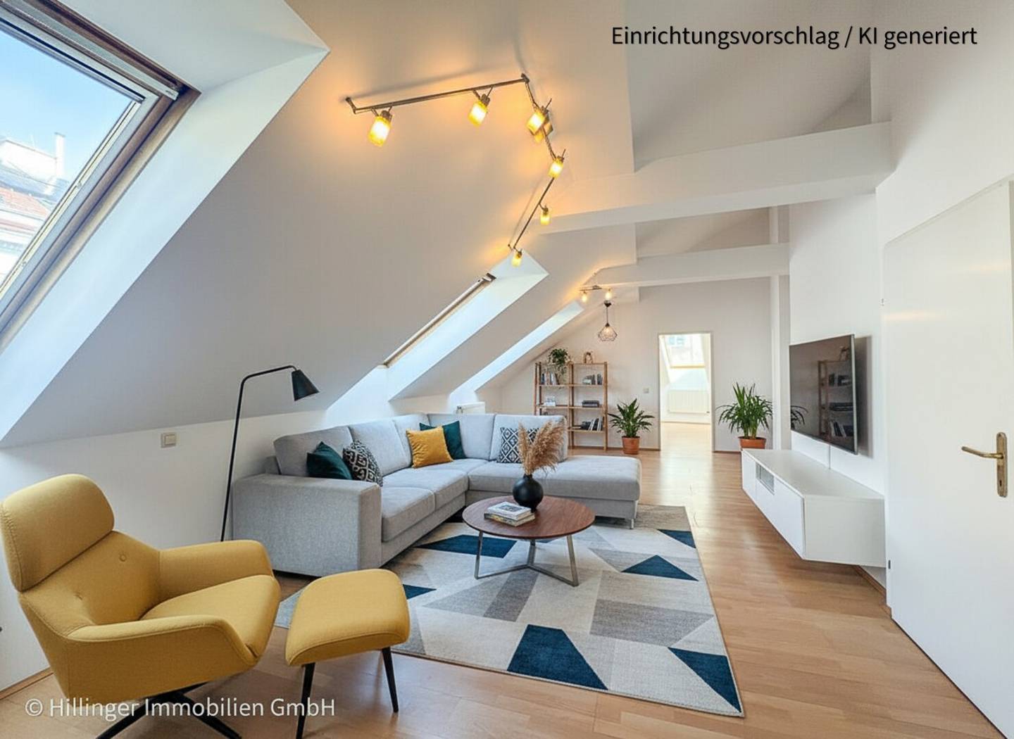 Bright attic apartment with spacious open kitchen near Floridsdorf station