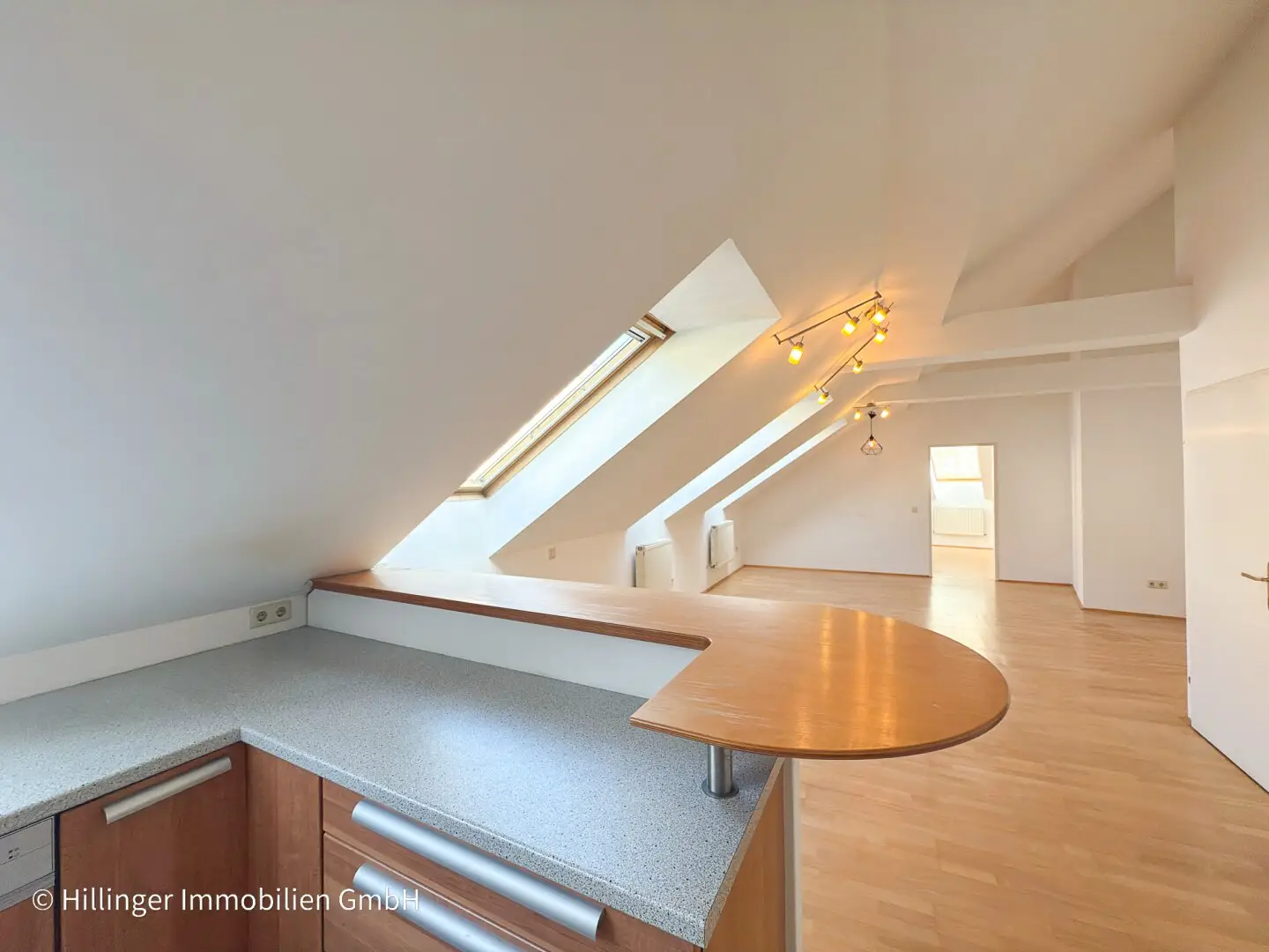 Helle Dachgeschosswohnung mit großzügiger Wohnküche nahe Bahnhof Floridsdorf