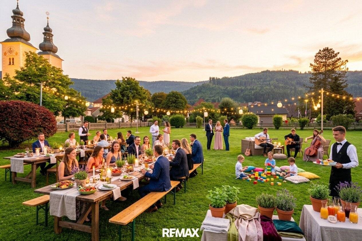 Gewerbeliegenschaft mit Wintergarten und Baugrund beim Gurker Dom