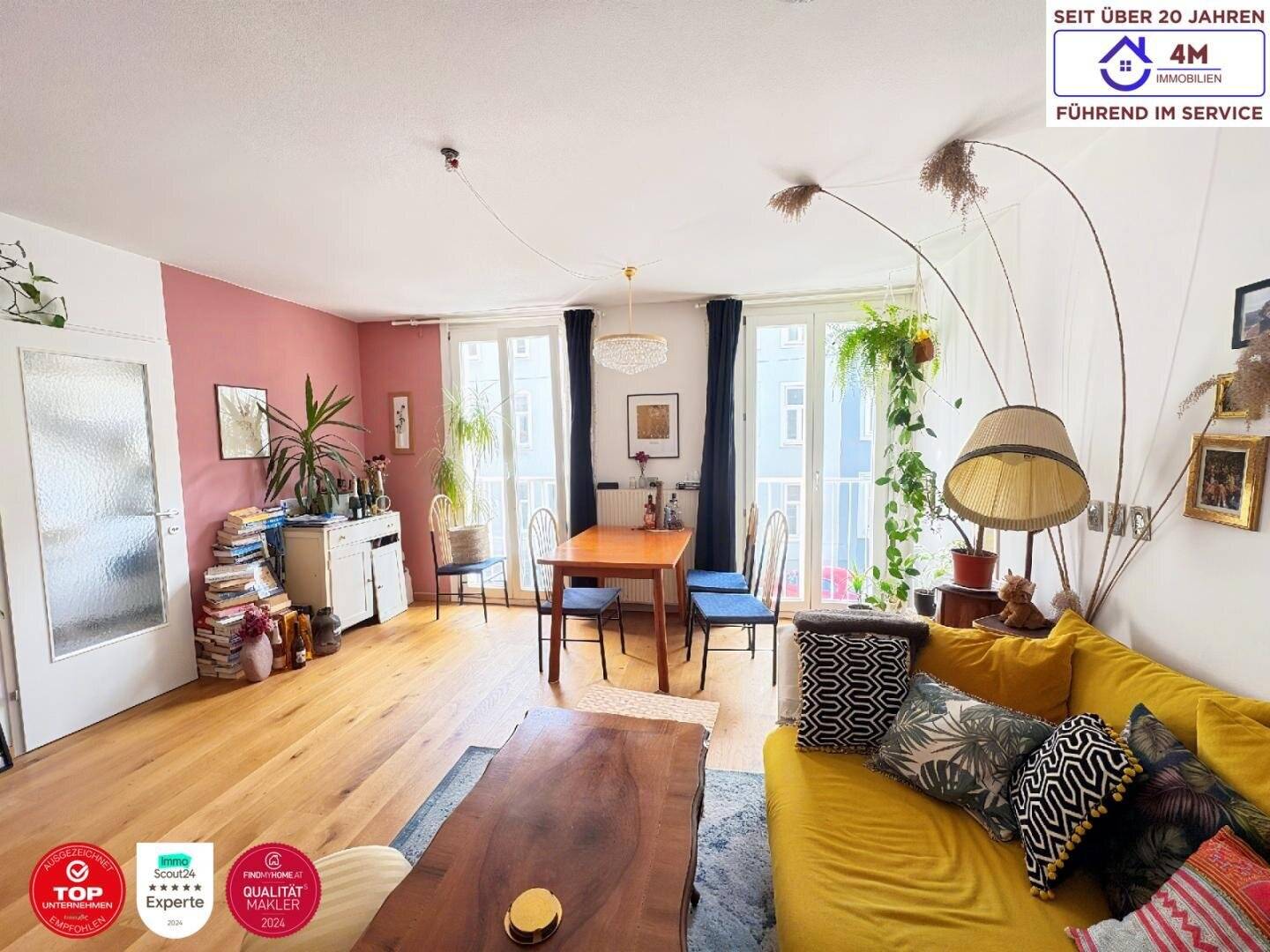 Helle 2 Zimmer Wohnung mit Parkett und Lift