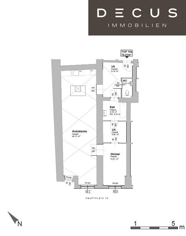Stilvolle Altbauwohnung mit Blick auf den Hauptplatz