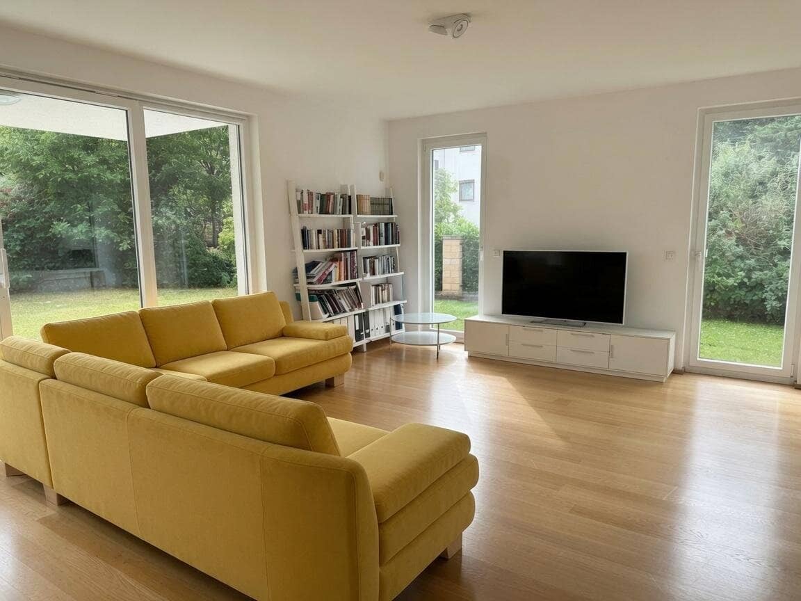 Bright ground floor apartment with private garden and terrace