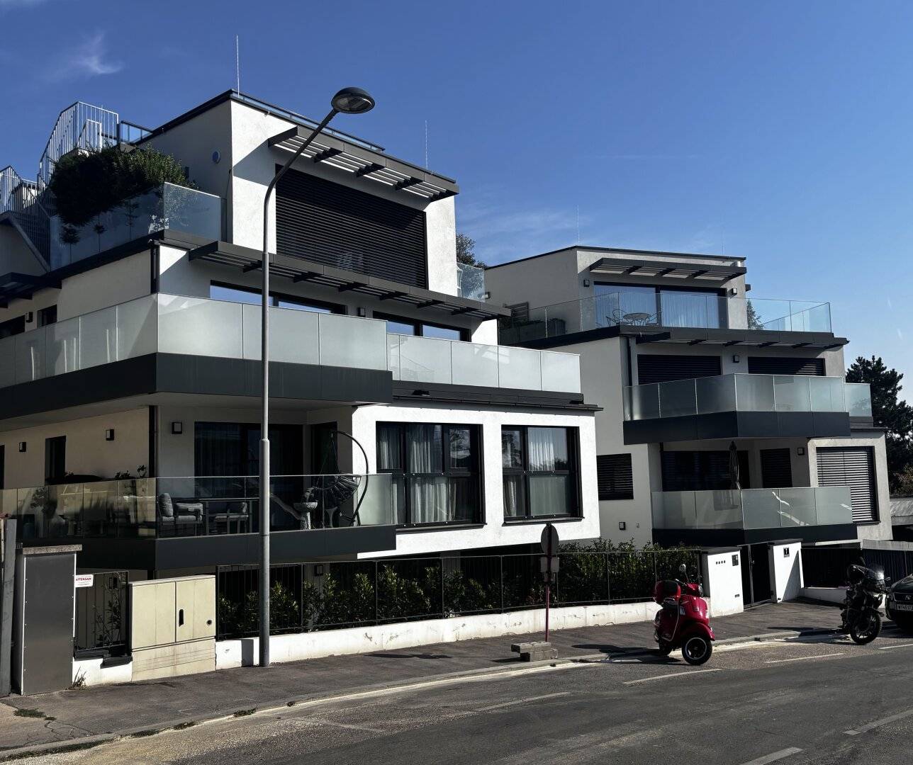 New build apartment with two terraces and green view
