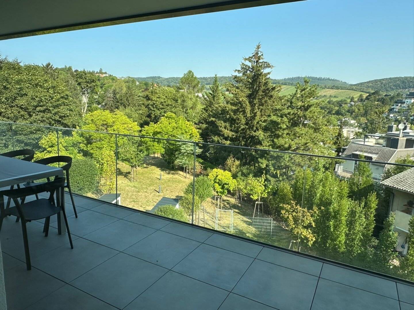 New build apartment with two terraces and green view