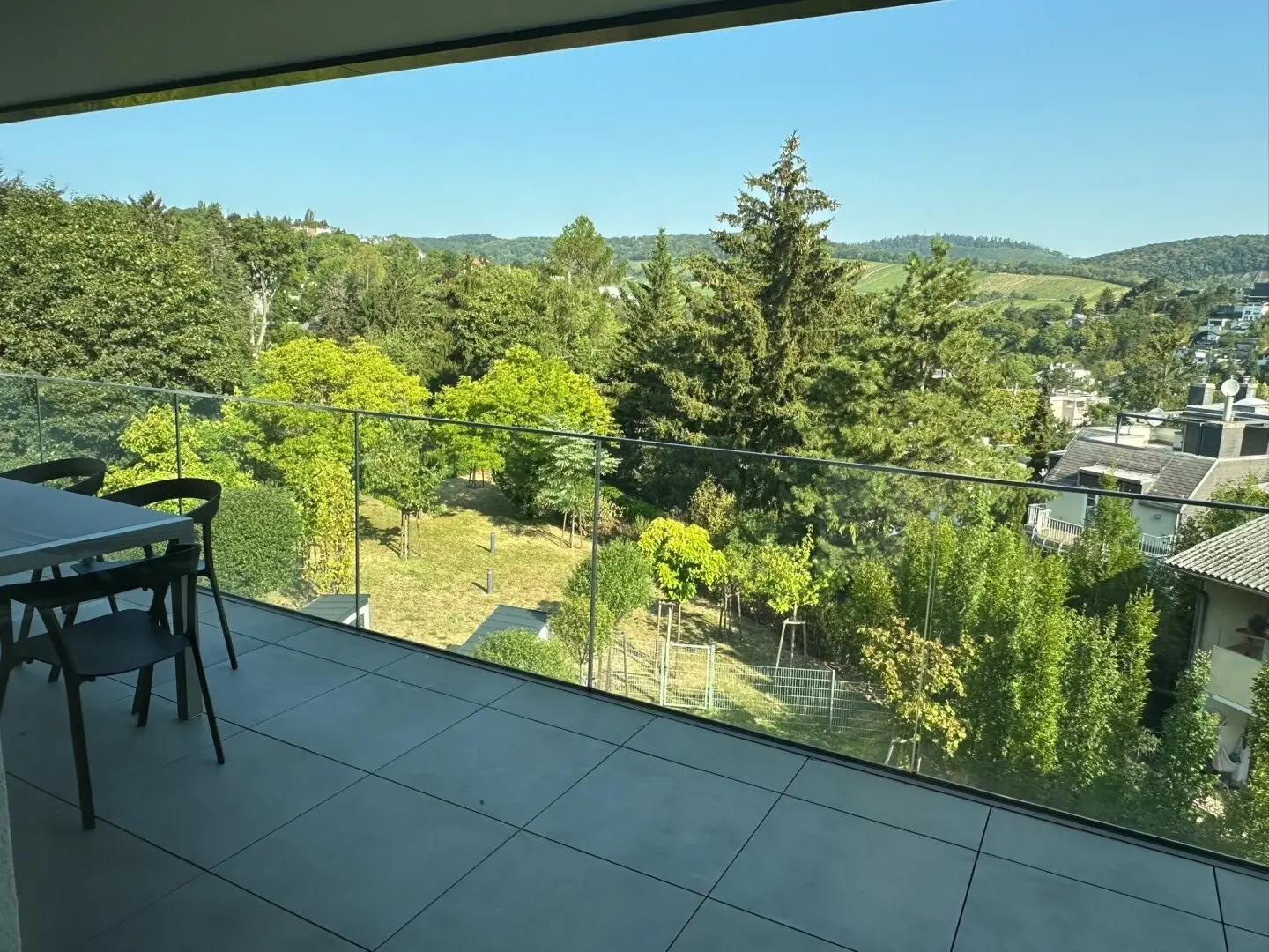 New build apartment with two terraces and green view