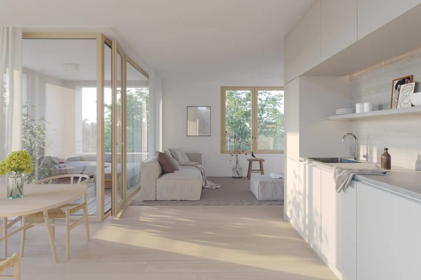 Helle Maisonettewohnung mit Loggia nahe dem Bodensee