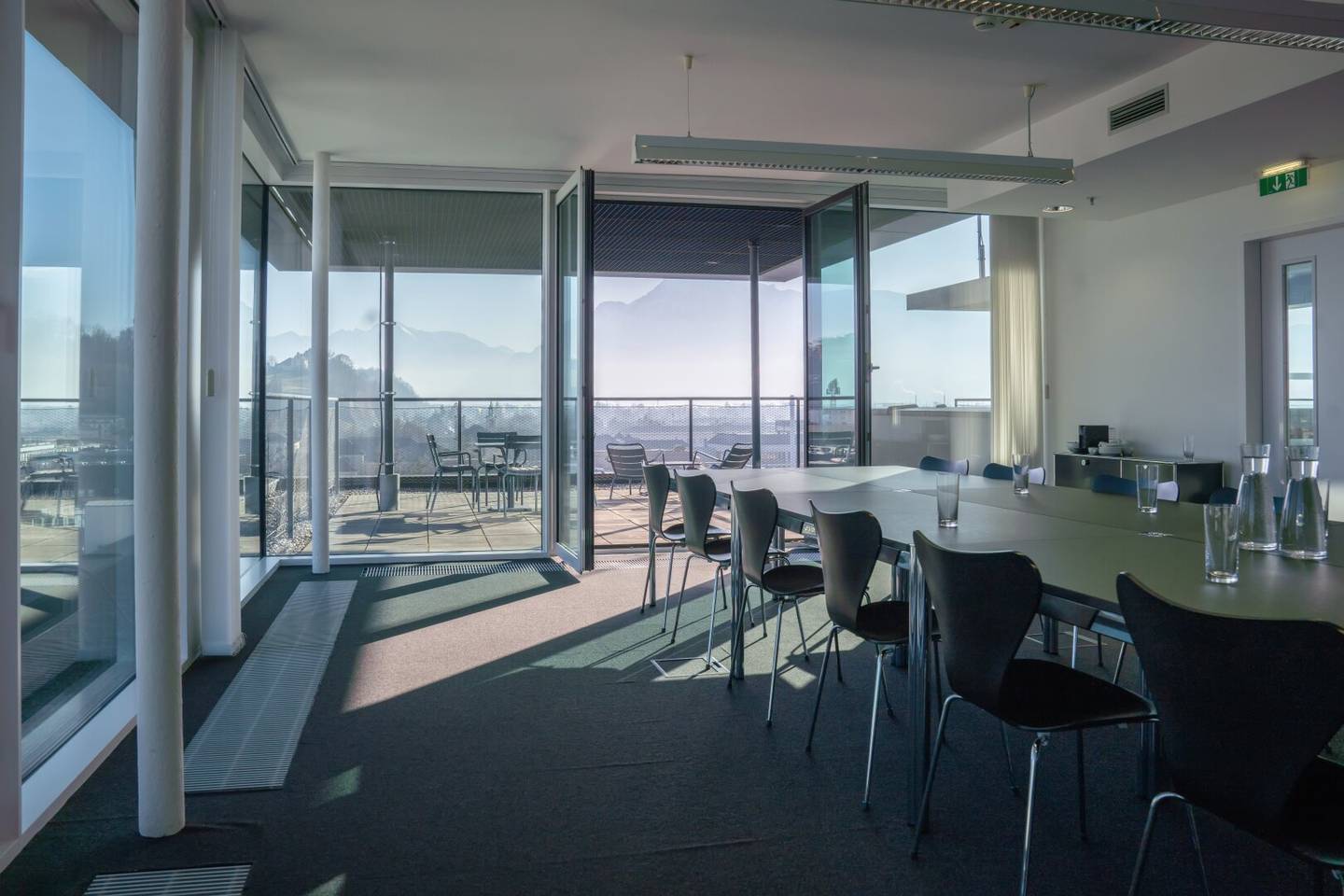 Meeting Room with Rooftop Terrace in High-Rise