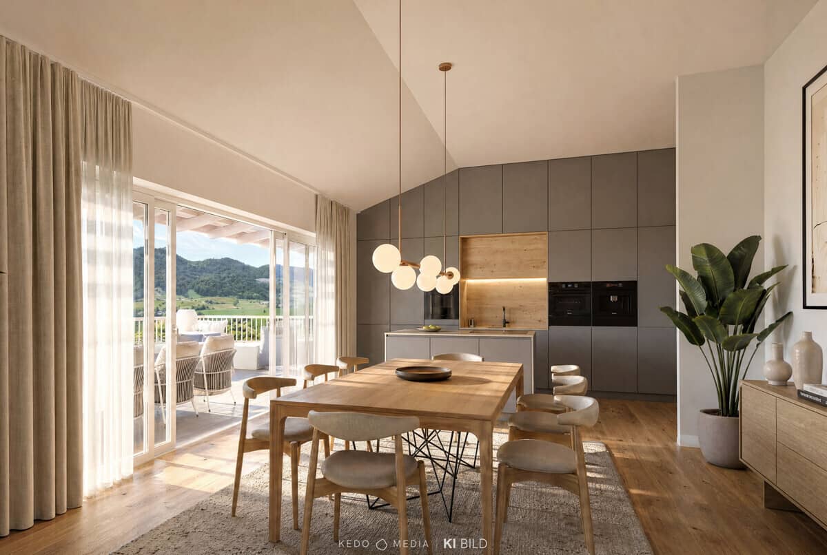 Attic apartment Mondsee terrace