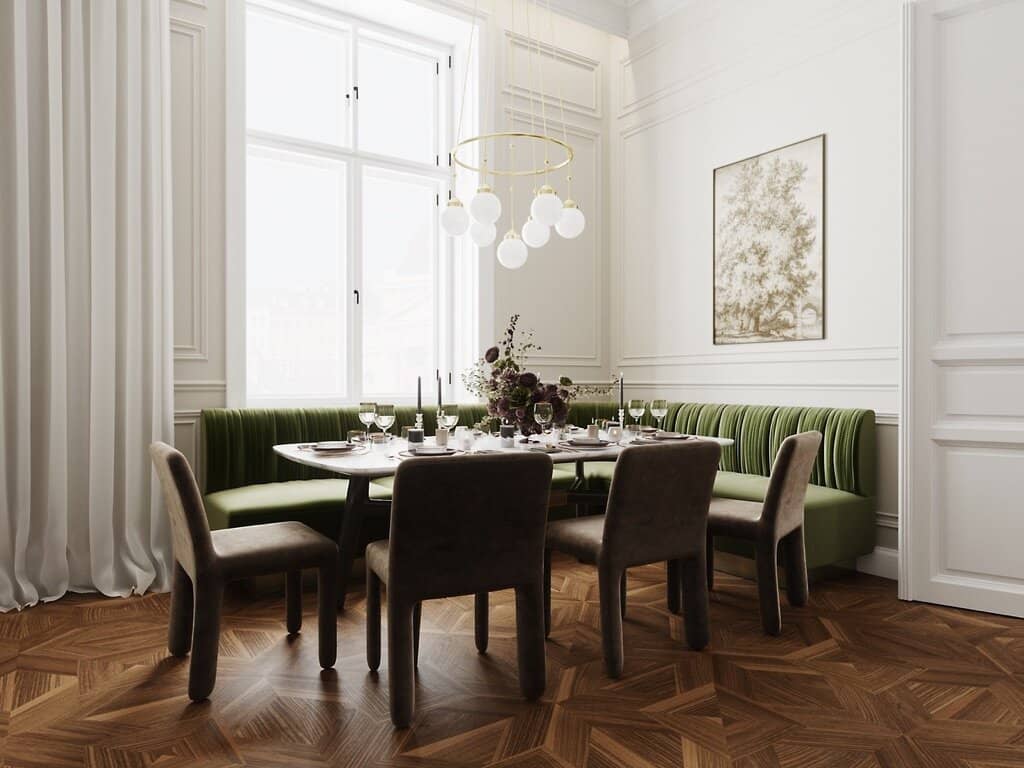 Altbau apartment with balcony and fireplace in historic Beletage