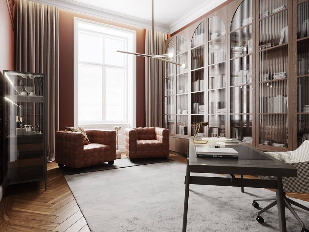 Altbau apartment with balcony and fireplace in historic Beletage