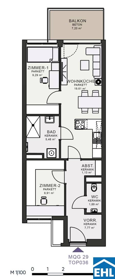 New build apartment with balcony and elevator in Messequadrant