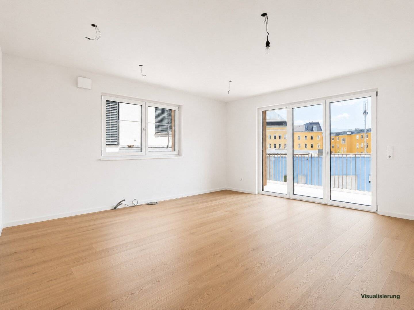 Neubauwohnung mit Balkon und Bergblick im Stadtzentrum
