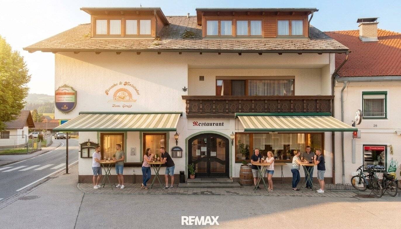 Traditionsgasthaus „Platzschmied“ – Gaststätte mit 7 Fremdenzimmern und Betreiberwohnung.