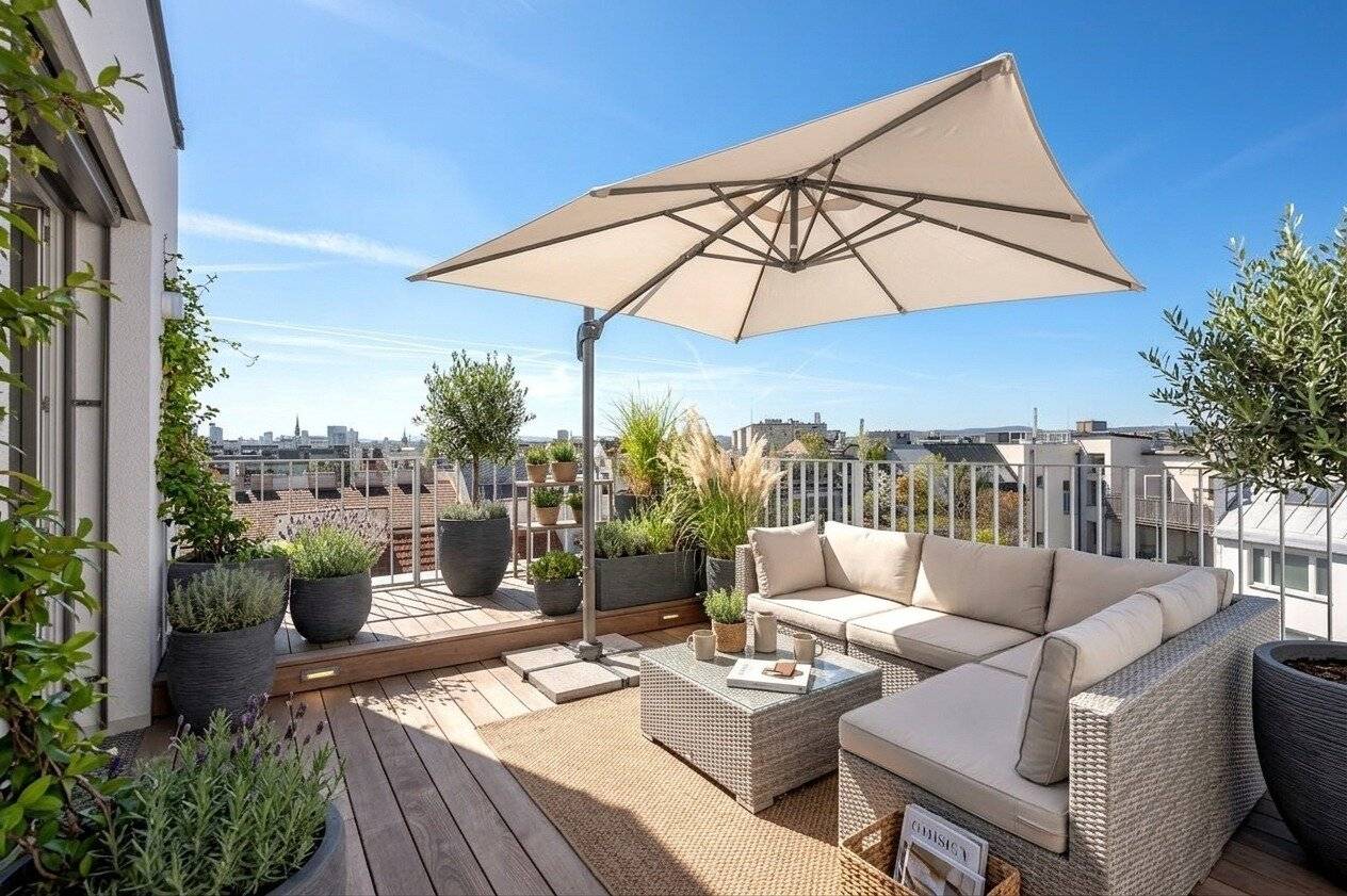 NEW exceptional four room penthouse apartment first occupancy prime location