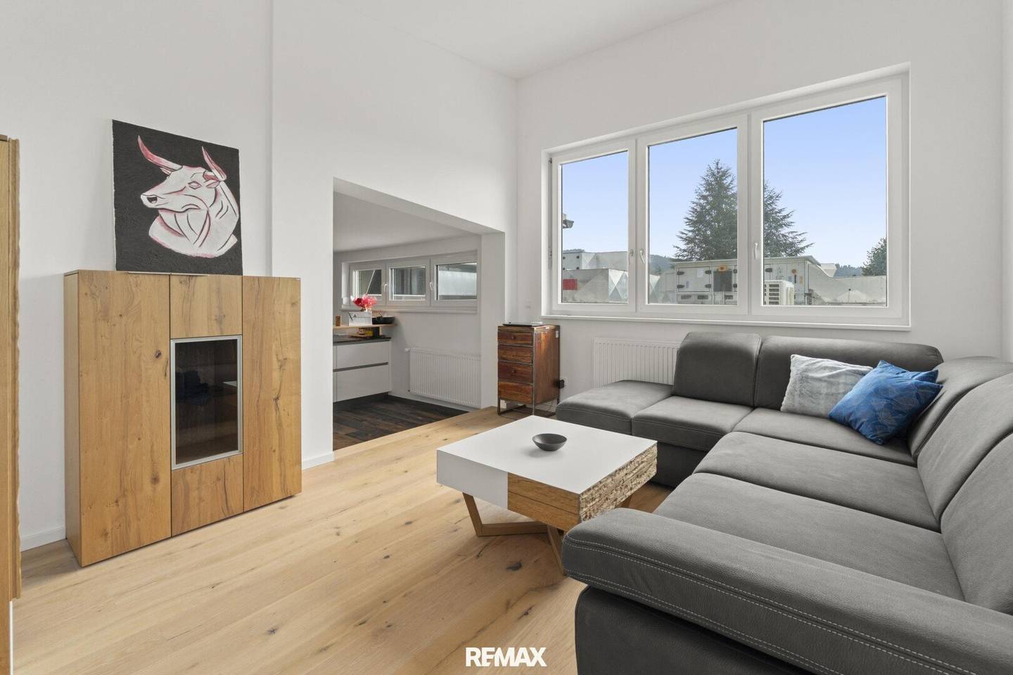 Penthouse mit Dachterrasse und Gartenblick