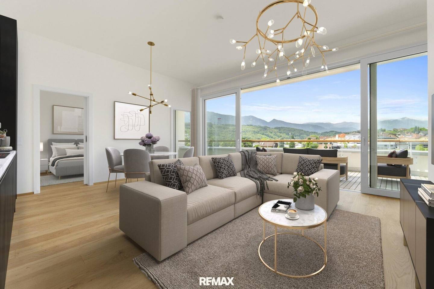 Penthouse with west terrace and lake view