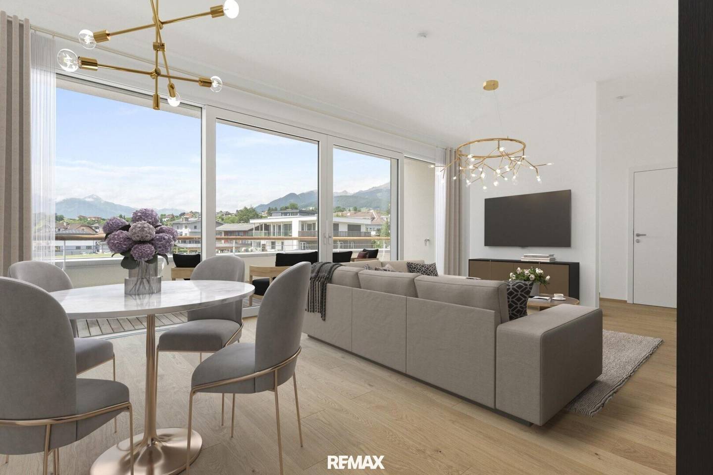 Penthouse with west terrace and lake view