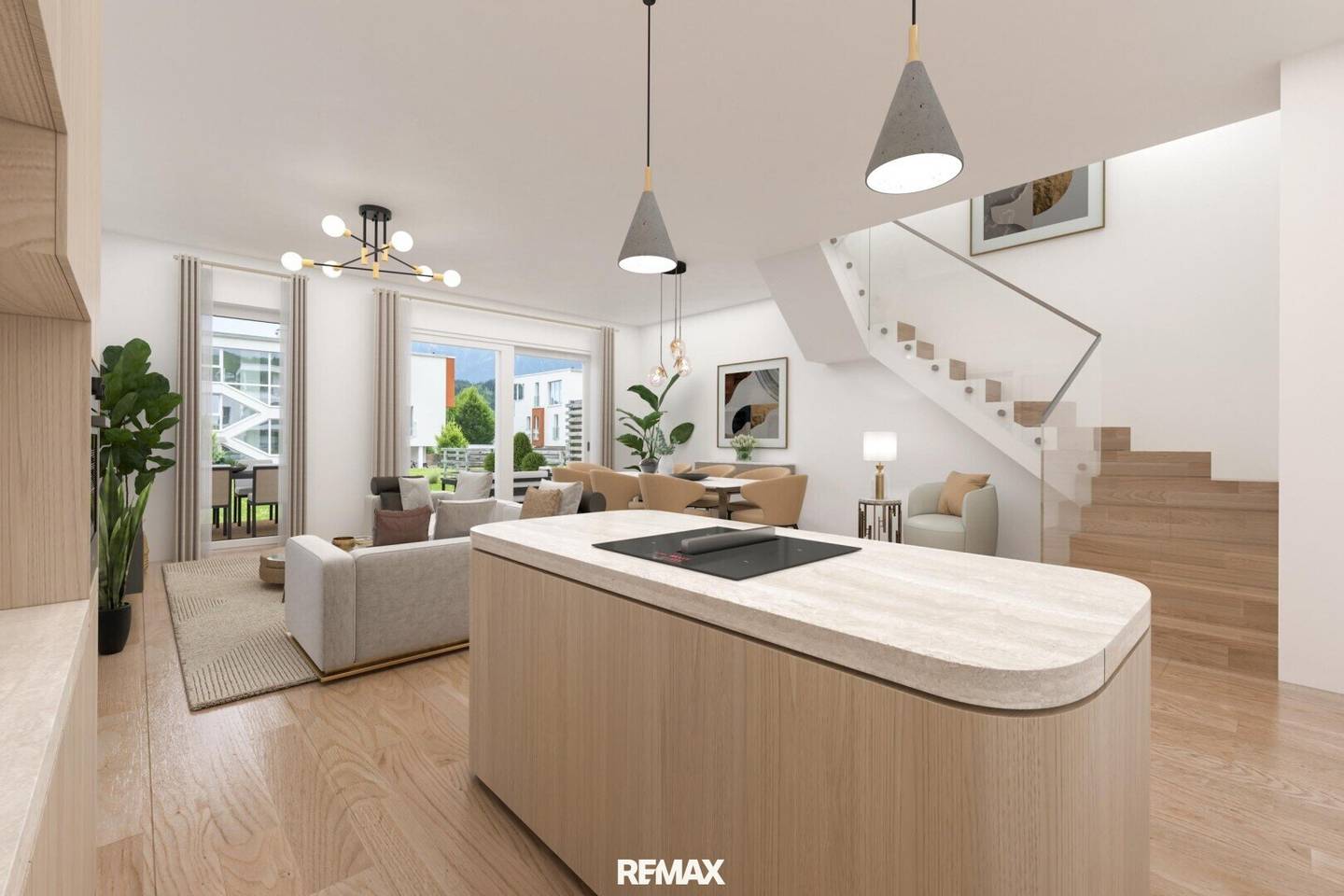 Maisonette apartment with garden and terrace near the lake