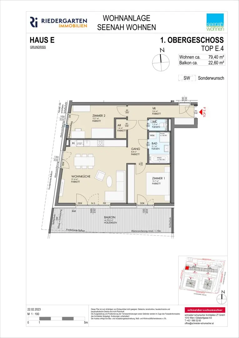 Helle Wohnung mit Balkon nahe am Wörthersee