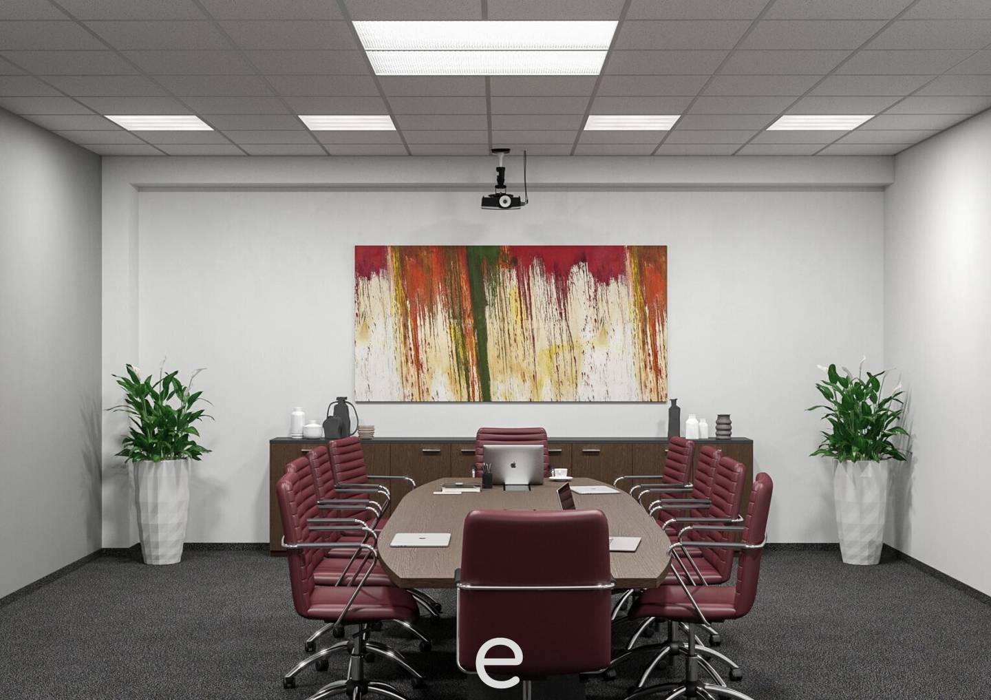Office in quiet location with parking space and shared kitchen