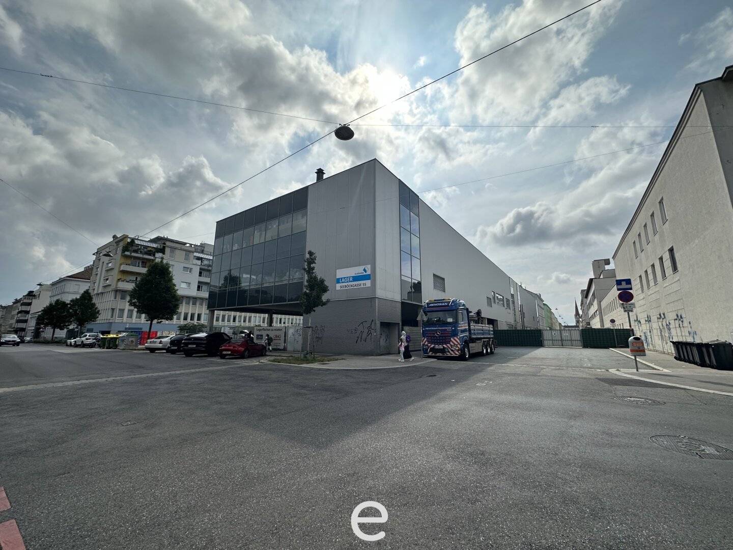 Warehouse space with ramps and freight elevator