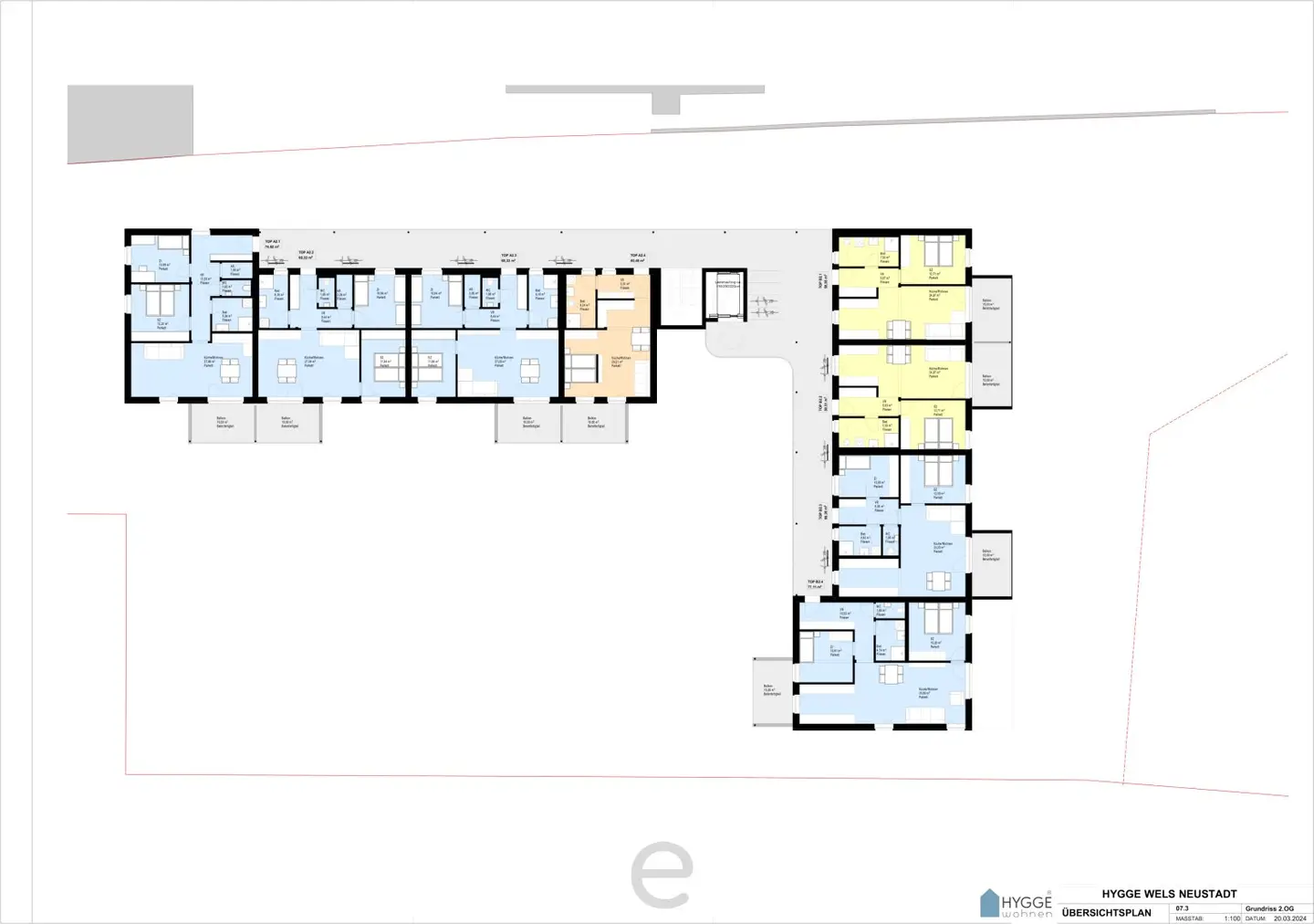 Bright new build apartment with balcony and southern exposure