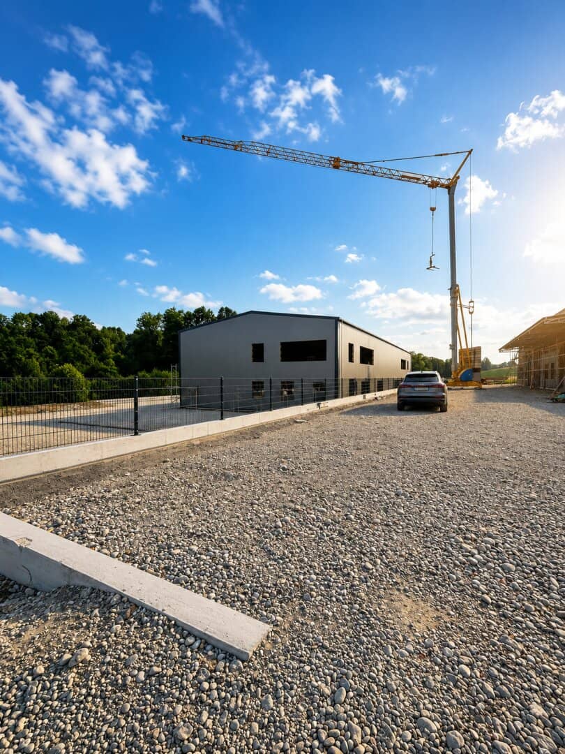 Moderne Gewerbehalle mit Bürofläche – Neubau in Toplage von Thalheim  ZU KAUFEN