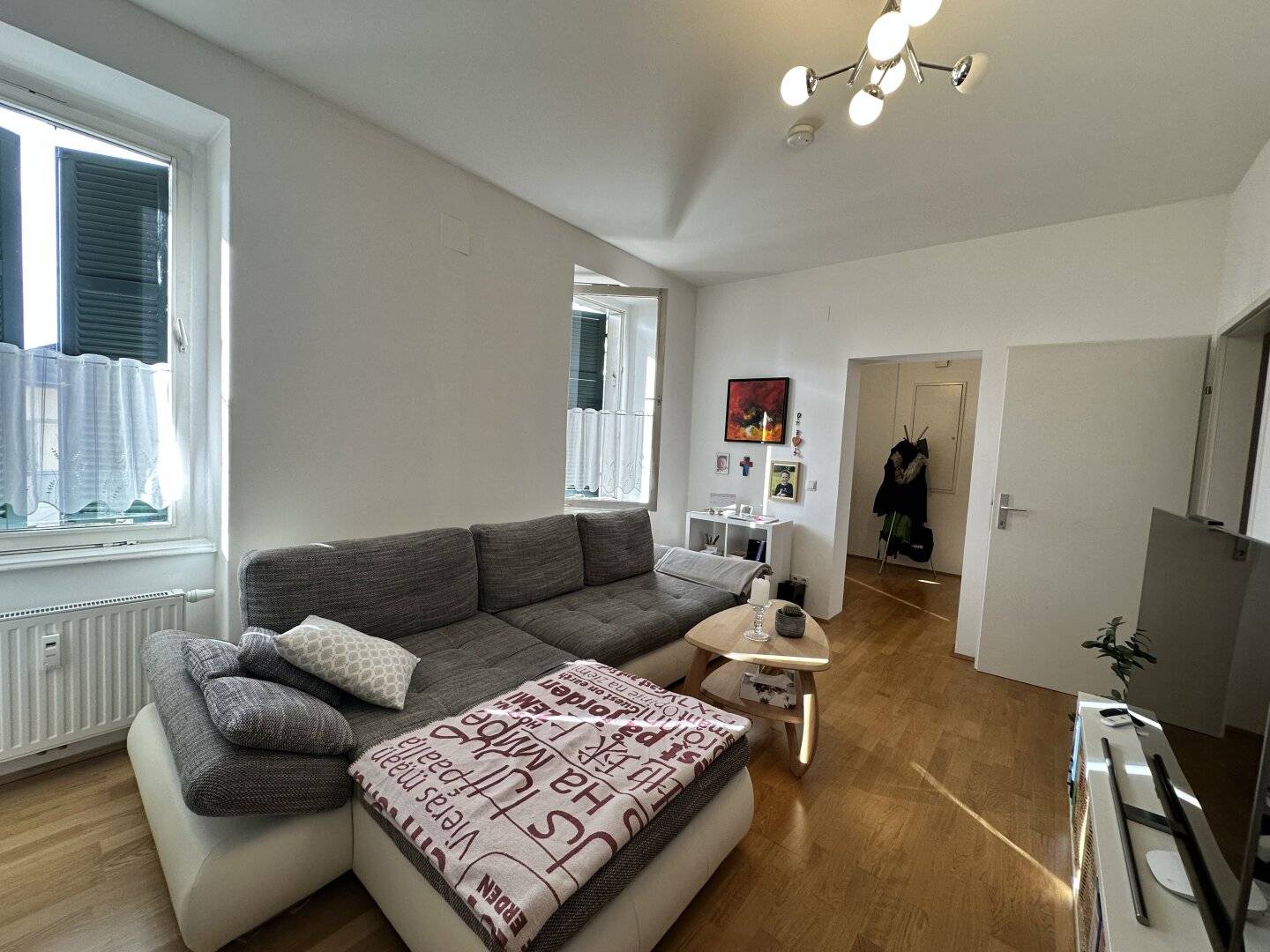 Extensively renovated 2 room apartment with extra kitchen in the Steyrergasse directly at the TU (Note: TU stands for Technische Universität)