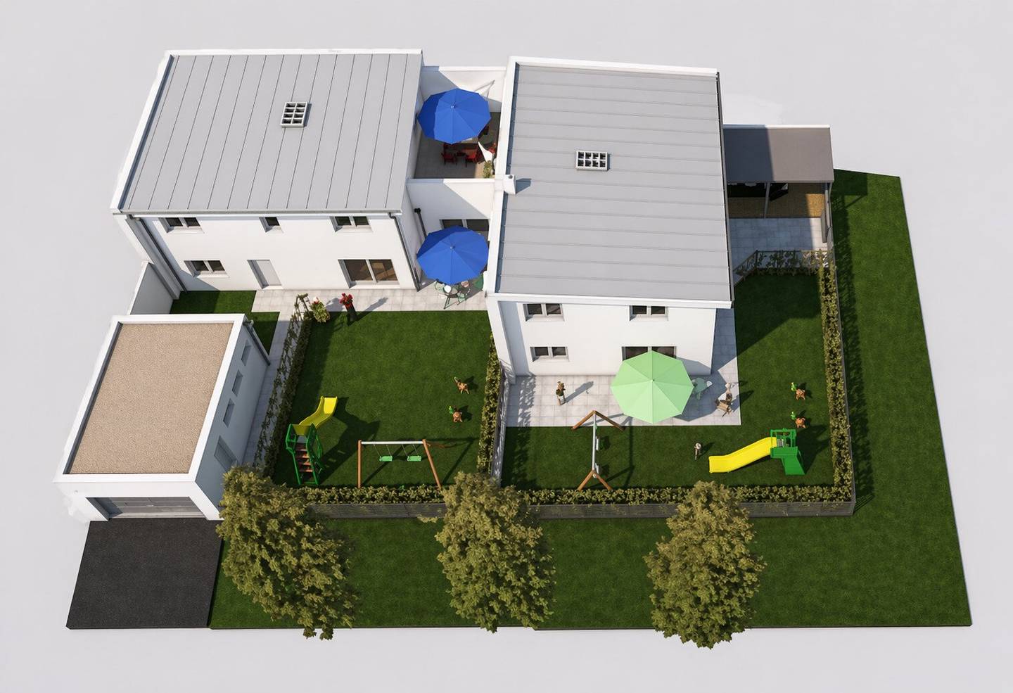 Wohnen mit Stil in Sigleß – Garage, Garten und Dachterrasse inklusive