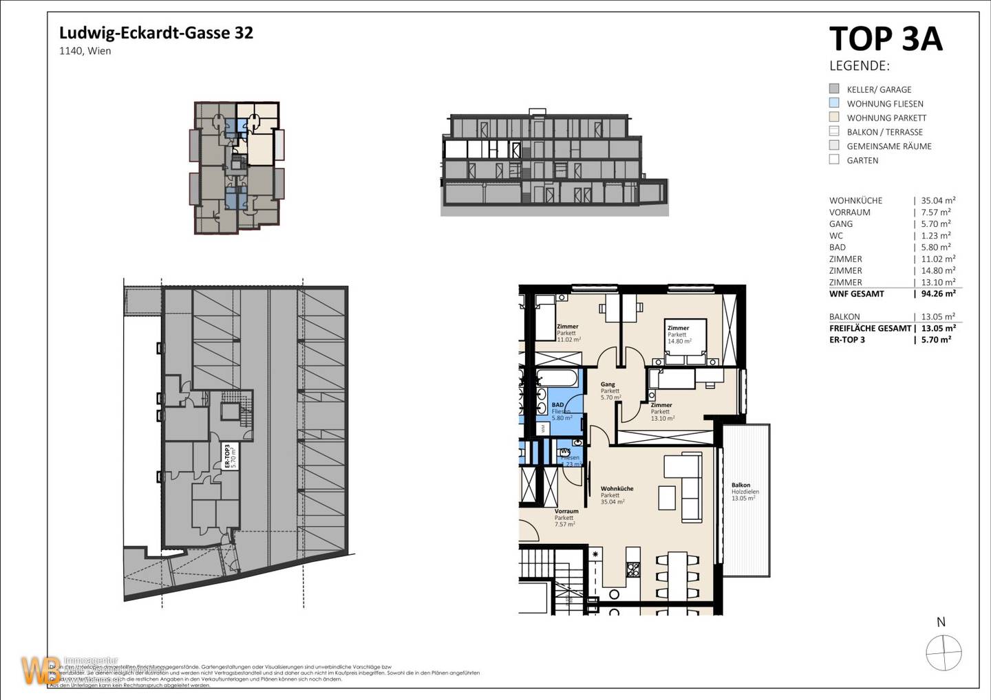 Gartenseitige 4 Zimmer Balkonwohnung! Perfektes Wohnprojekt in herrlicher Grünruhelage in Breitensee! Höchster Wohnkomfort mit Wärmepumpe, Klima, Photovoltaik und Smart Home System