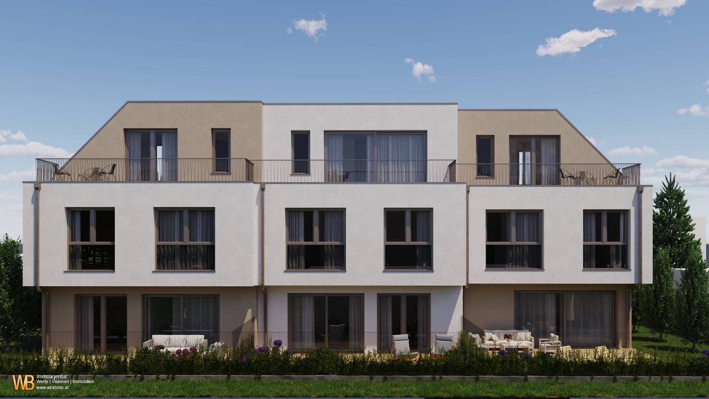 Turnkey top modern corner terraced house on freehold land in prime location at Schillerwasser, ceiling cooling photovoltaic and smart home system included