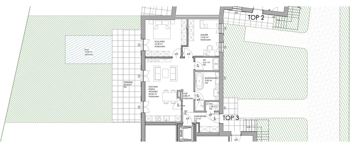 Salzburg/ANIF: 3-Zimmer-Neubauwohnung mit Garten in Bestlage