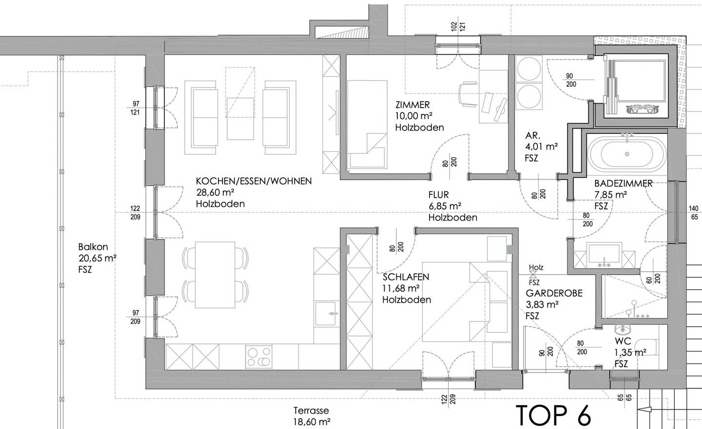 Salzburg/ANIF: Exklusive 3-Zimmer-Neubauwohnung mit großer Terrasse